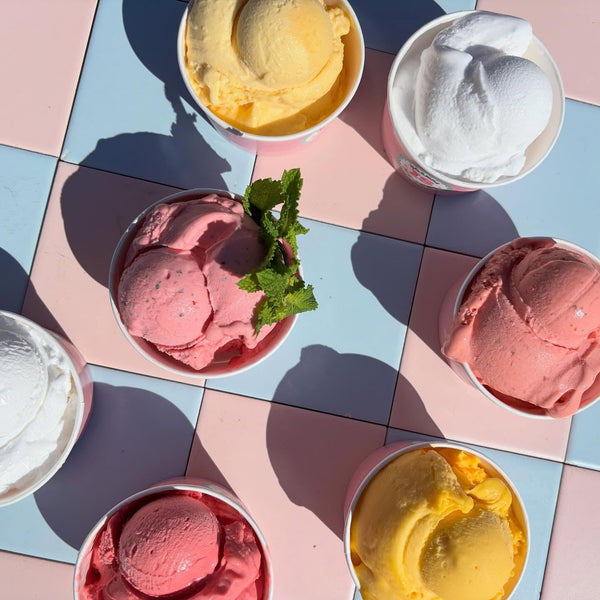 Sorbet i pastelfarver