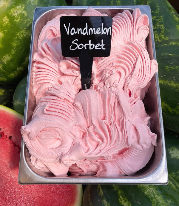 Vandmelon-sorbet